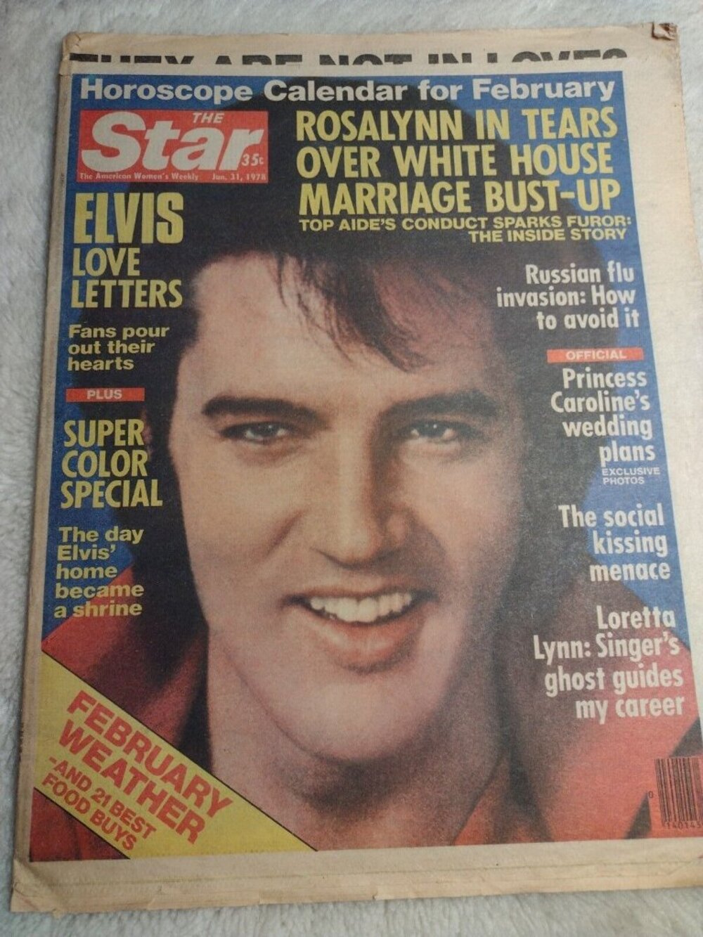 Star Magazine Jan 31, 1978 Elvis Presley Love Letters Princess Caroline Russia